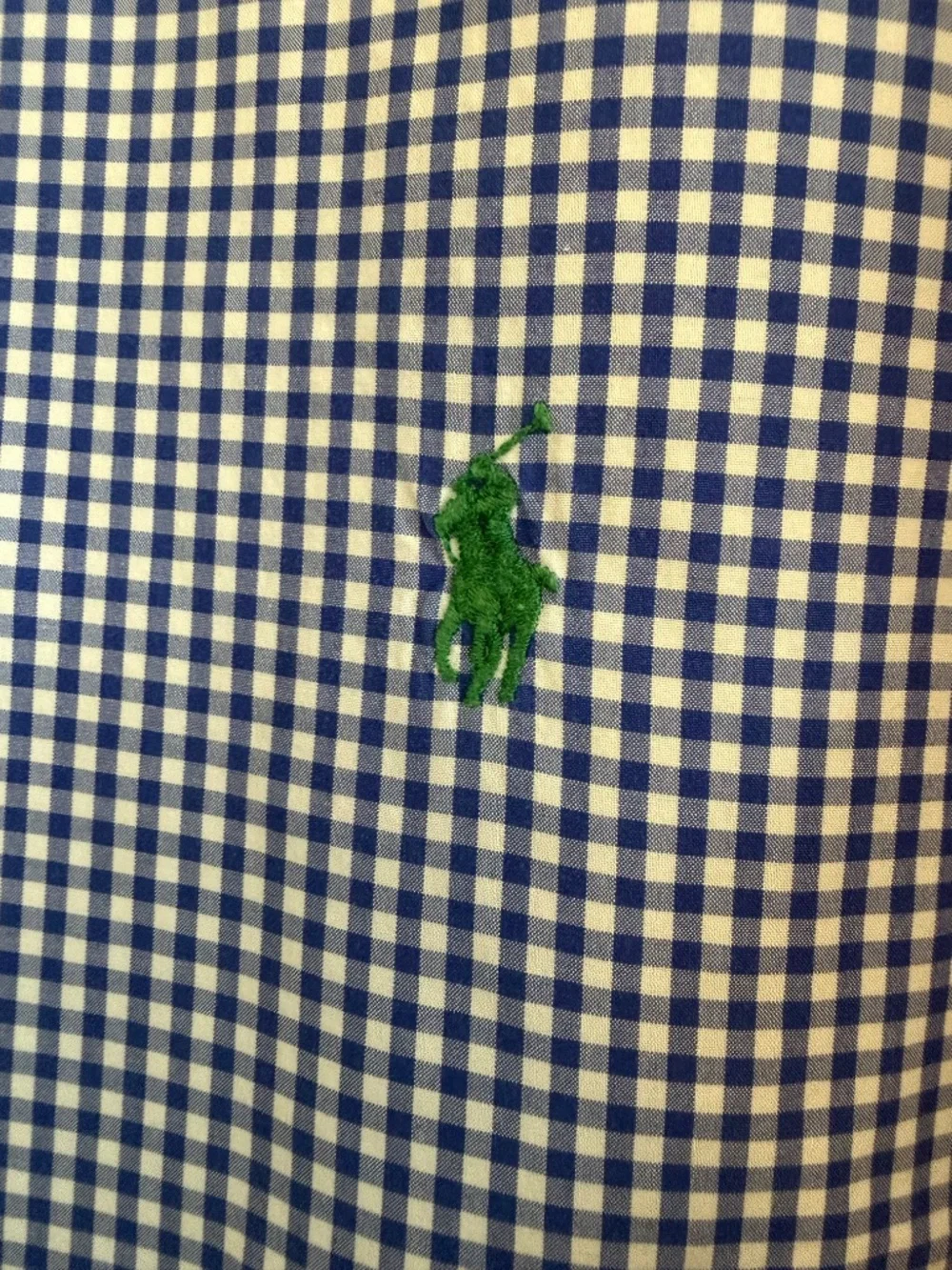 Men’s Ralph Lauren Big & Tall blue check button down oxford shirt 3XB